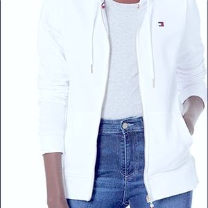 Tommy HILFIGER white zip up hoodie (BRAND NEW)